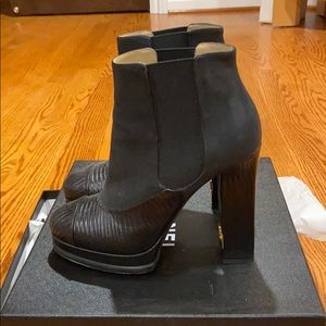 Chanel black booties